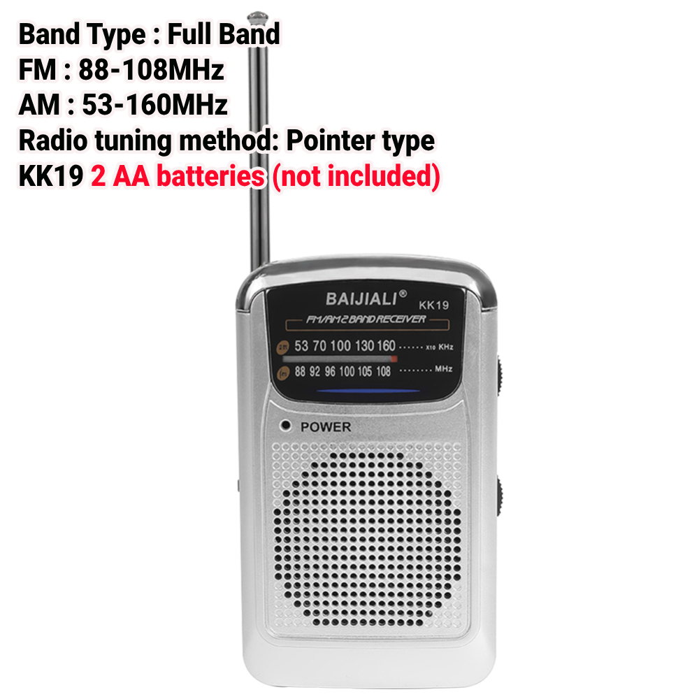 Radio retrò portatile ricevitore FM/AM/SW altoparlante integrato Display LCD Antenna telescopica Radio meteo di emergenza alimentata a batteria: WHITE