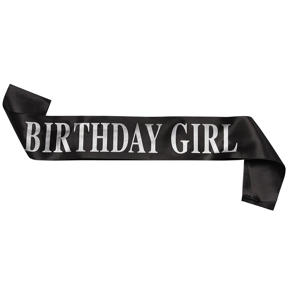 Birthday Funny Sash Rose Gold DIY Ribbon Women Party Decoration Happy 18/21/30/40/50/60 Birthday Girl Romantic Mom Favor: B-6