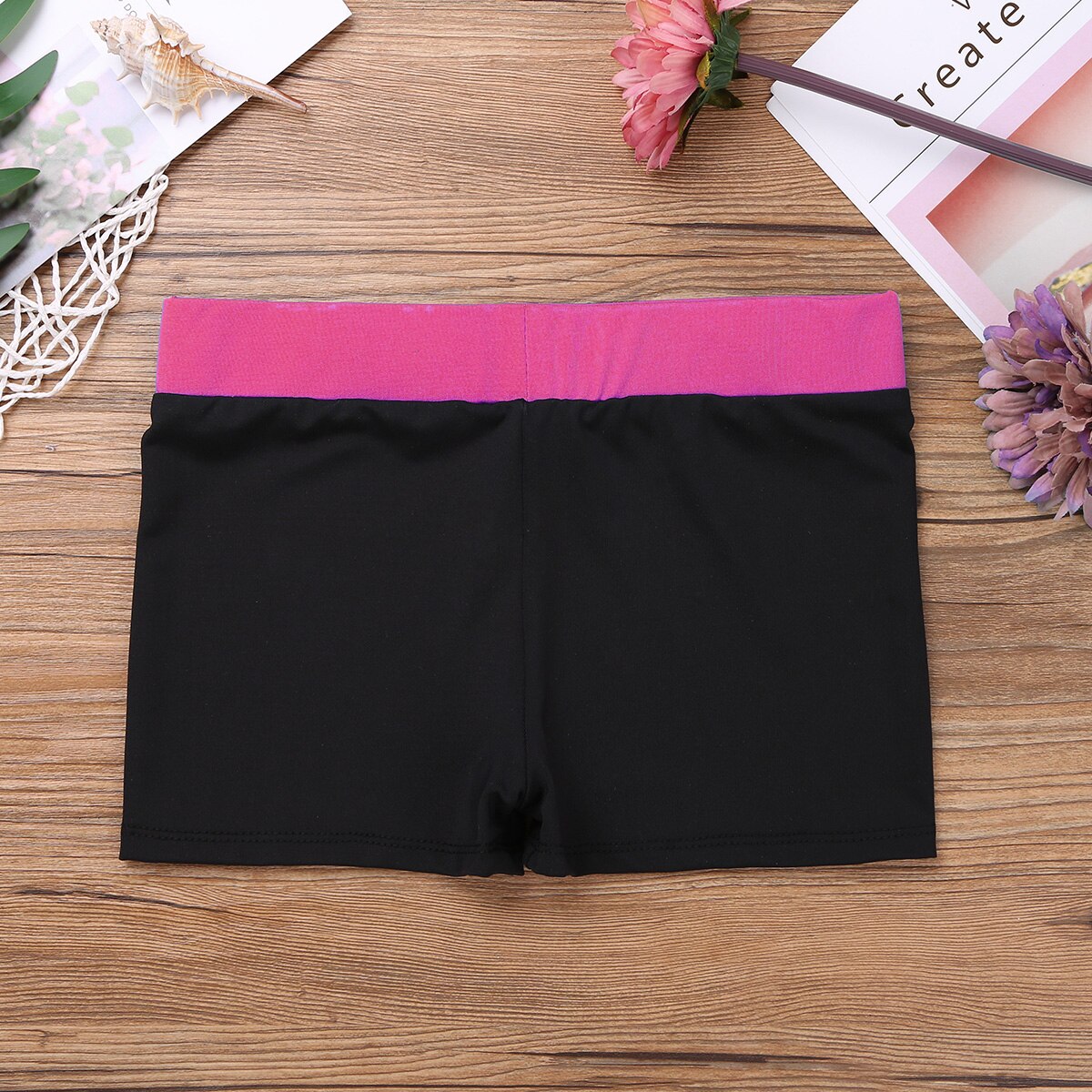 Børn piger balletshorts bred elastisk linning shorts sport gym træning gymnastik trikot til piger ballet trikot underdele