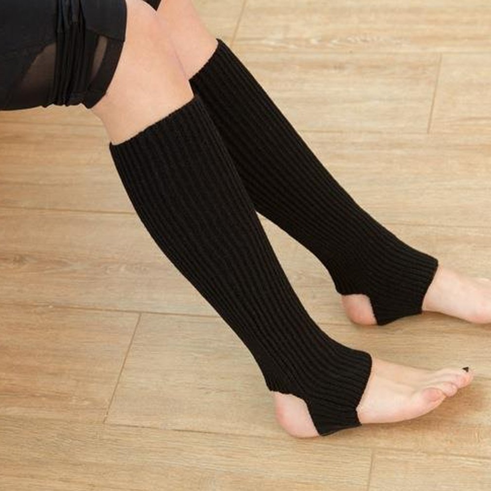 CFHOOAY Beenwarmers en hoofdband, set voor kunstschaatsen, hockey, schaatsen, warm gebreid, winter, fleece gevoerd, beenwarmer en hoofdband voor ballet, dans, ijskating-accessoires, wit, kort., Kurz