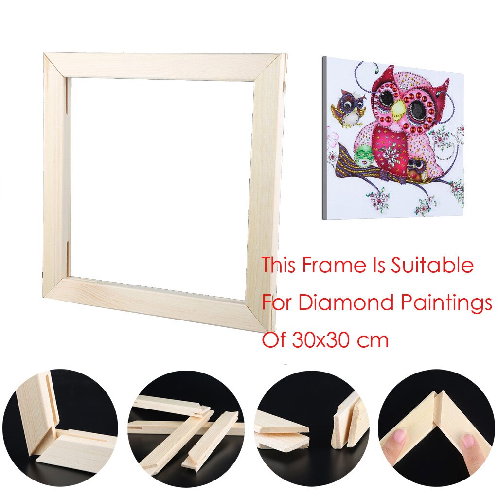 30 # 5d Diamant Schilderij Frame Foto Foto Diy Kruissteek Borduren Houten Frame Thuis Ambachten Wanddecoratie Frames: B
