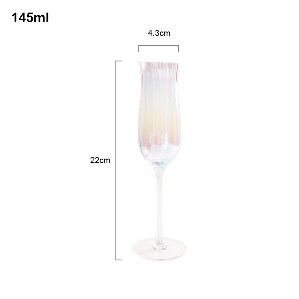 2PCS/Set Tulip Shape Lead-Free Crystal Glass Goblet Rib 150-400ml Red Wine Cocktail Whiskey Champagne Glass Wine cup: H