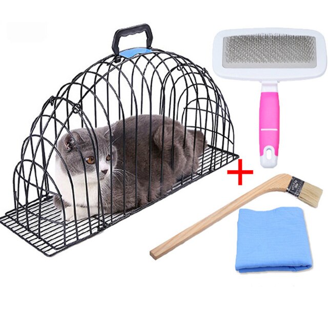 Washing cat cage cat blowing cage washing cat artifact bite blow dry cat bath cage bag fixing cat supplies anti-scratch: Pattern3 / S