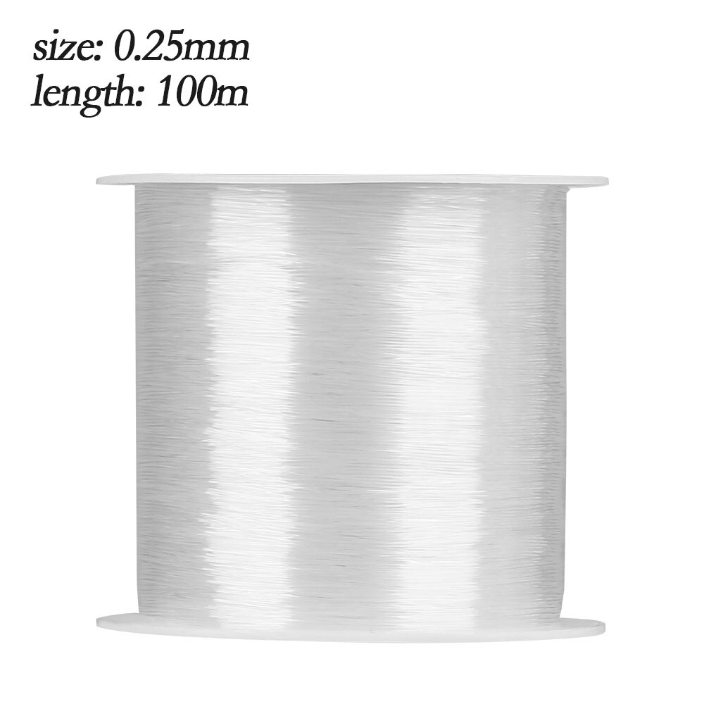 Fiskesnøre super power fiskesnøre wire pe nylon line stærk fisketråd krystal tråd monofilament lystfiskeri: 0.25mm -100m
