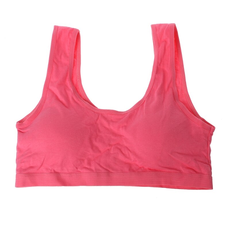 Teenage Kids Girls Underwear Teen Sports Bra Puberty Training Bra Underclothes: Hot Pink