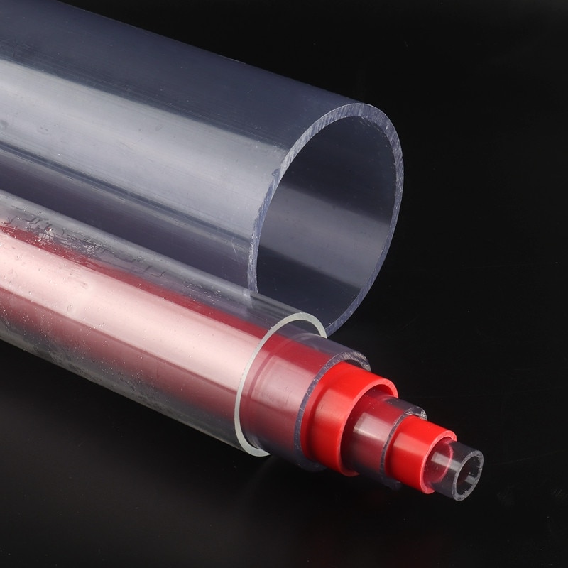 50cm O.D16~280mm Transparent PVC Pipe Aquarium Fish Tank Visiable UPVC Pipe Chemical Liquid Tube Anti-Corrosion Water Pipe
