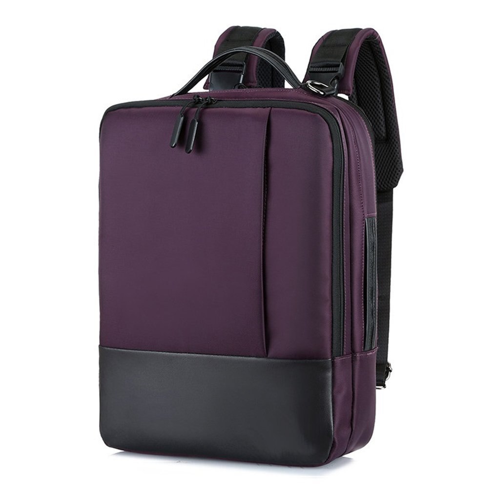 USB Male Backpack Business Computer Backpack Multi-Function Anti-Theft Usb Backpack Water-Resistant Polyester Cycling Bag: Purple