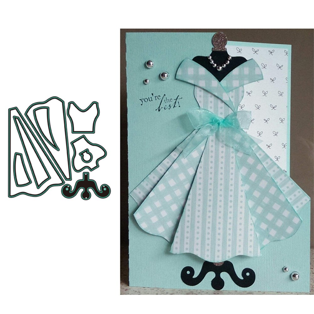 Nowe matryce foremki robić wycinania śliczna księżniczka sukienka metalowe wykrojniki Scrapbooking metalowe szablony robić rękodzieło umierać skaleczenie tłoczenie tworzenie kartek wzornik