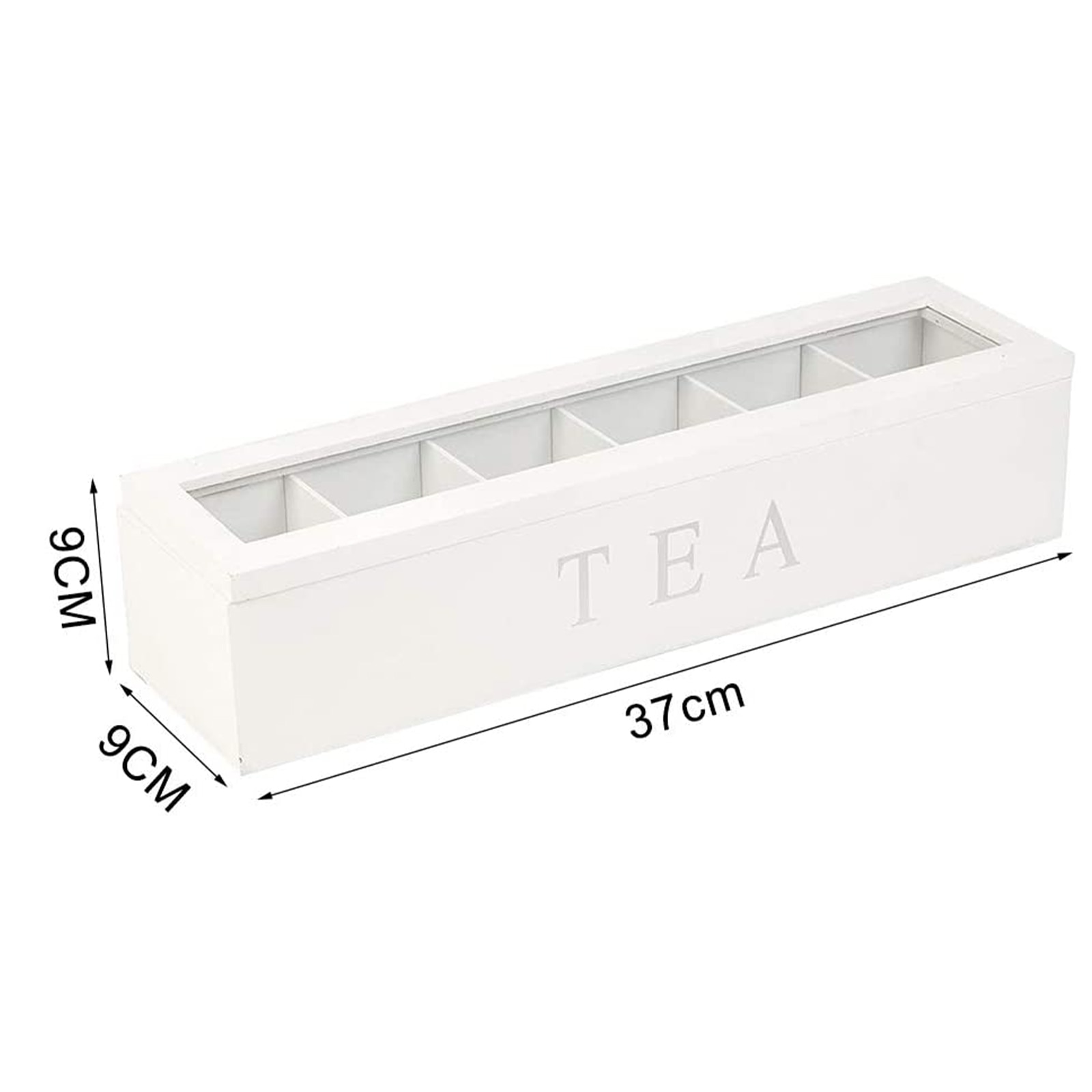 Wooden Tea Box with Lid Coffee Tea Bag Storage Holder Organizer for Kitchen Cabinets Coffee Tea Bag Storage Holder