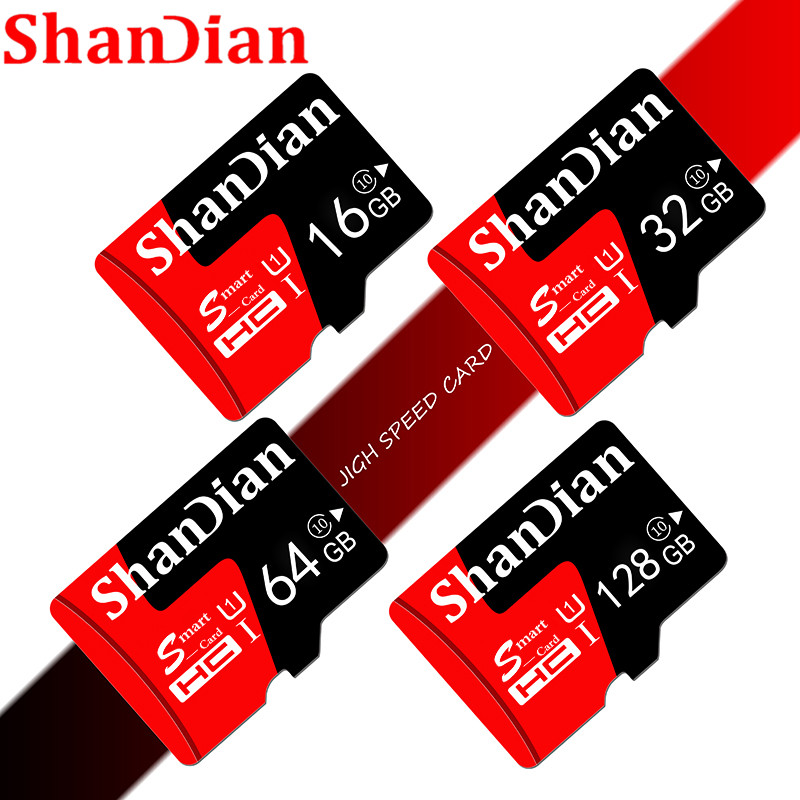 Shandian højhastigheds micro sd-kort 8gb 16gb 32gb 64gb klasse 10 flash-hukommelseskort micro  sd 32gb sd-kort til smartphone/kamera