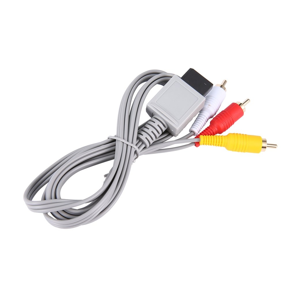 1.8 mètres plaqué or Audio vidéo AV Composite 3 câble RCA pour Nintend pour Wii