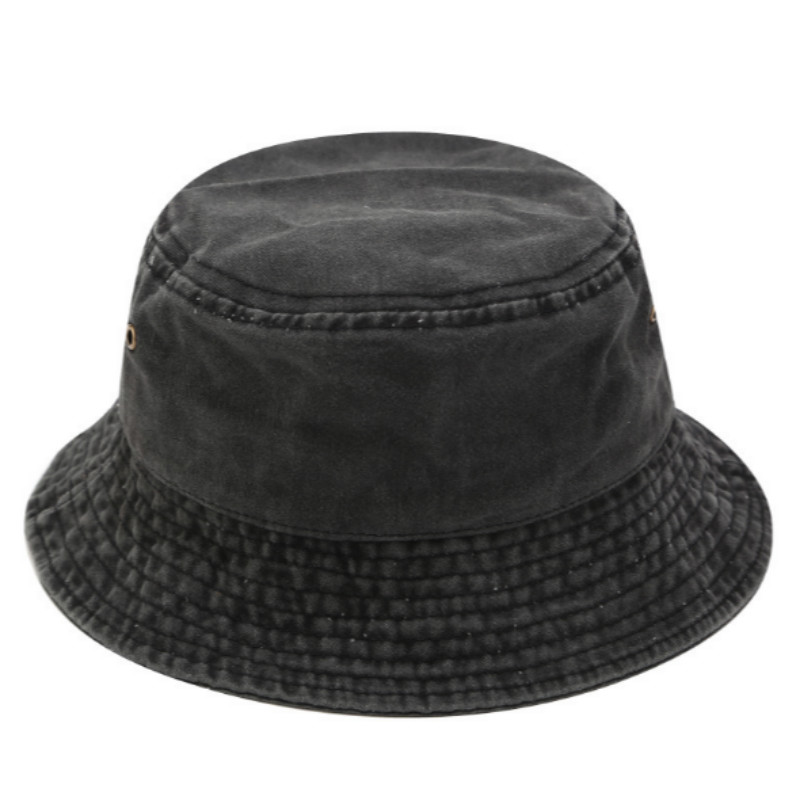 Chapéu de denim lavado vintage, chapéu em branco de jeans, boné de pesca, parte superior reta, chapéu de sol, aba larga, praia, panamá, esportes ao ar livre chapéu do sol