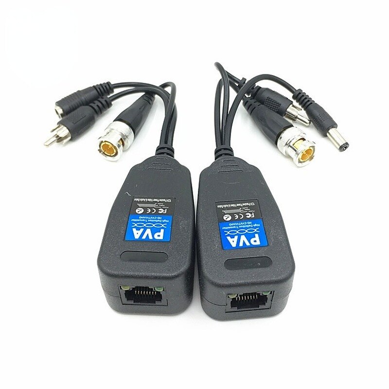 Free Ship CCTV Video Hd 3in1 8MP Balun Connector Balun Transceiver Rj45 Balun for Cctv Security Surveillance Video Balun