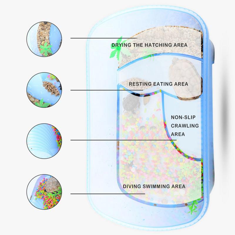 LumiParty Reptiel Schildpad Schildpad Vivarium Doos Aquarium Tank Met Koesteren Ramp Adeeing Reptiel Schildpad Schildpad