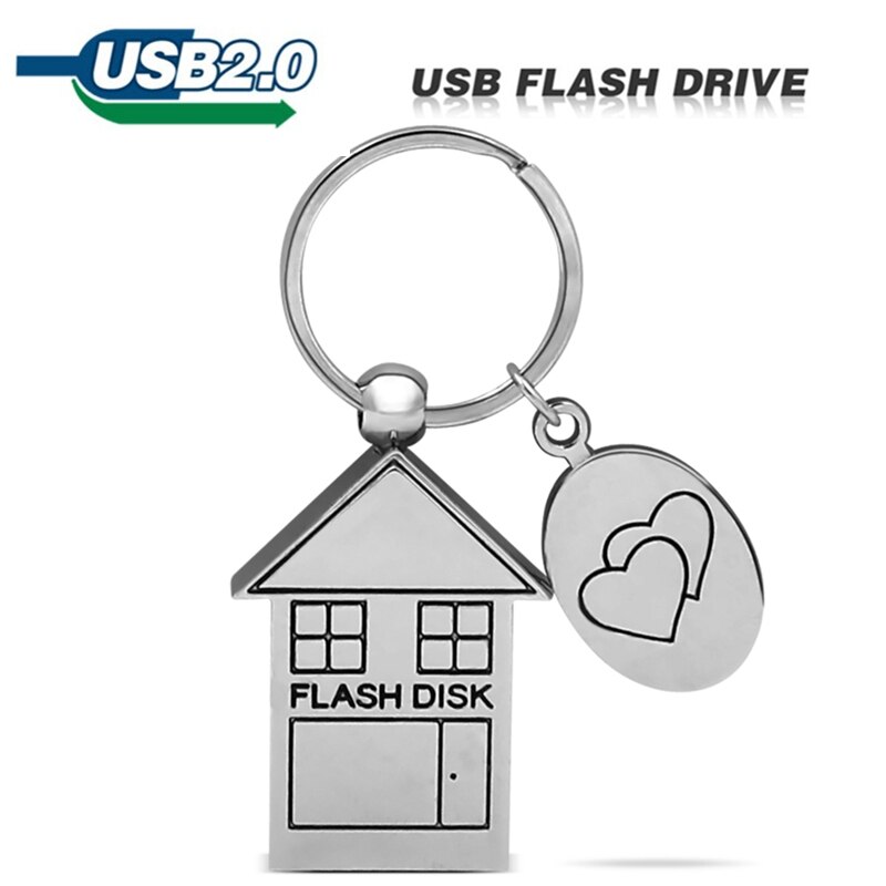 Volledige zilver 4GB 8GB 16GB 32GB 64GB mooie usb flash drive, huis u disk huis flash disk
