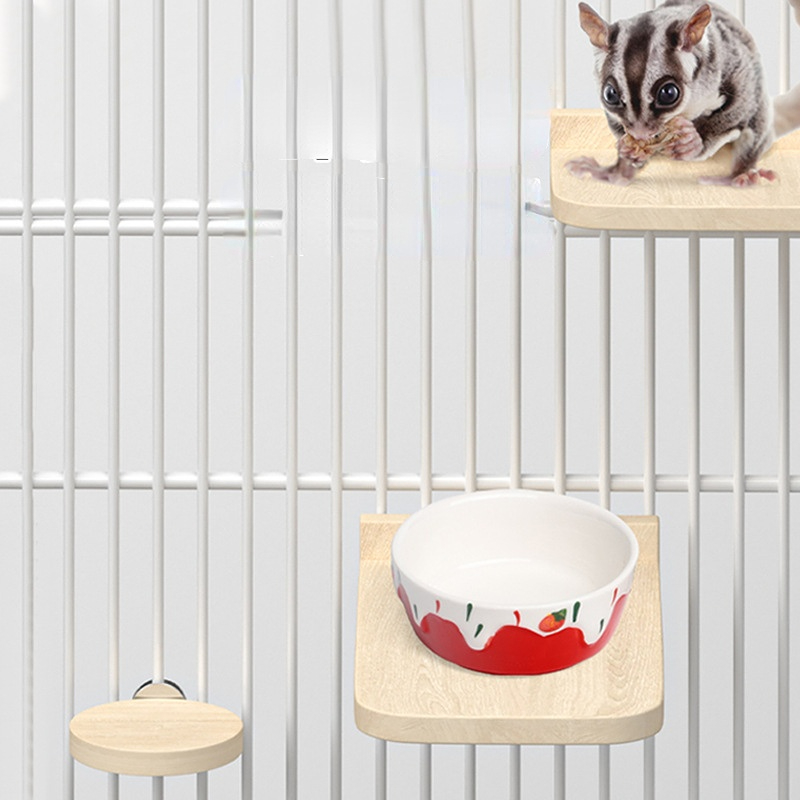 Chinchilla Houten Platform Set Chinchilla Kooi Platform Kleine Dieren Kooi Accessoires voor Eekhoorn Gerbil Suiker Zweefvliegtuig Hamsters