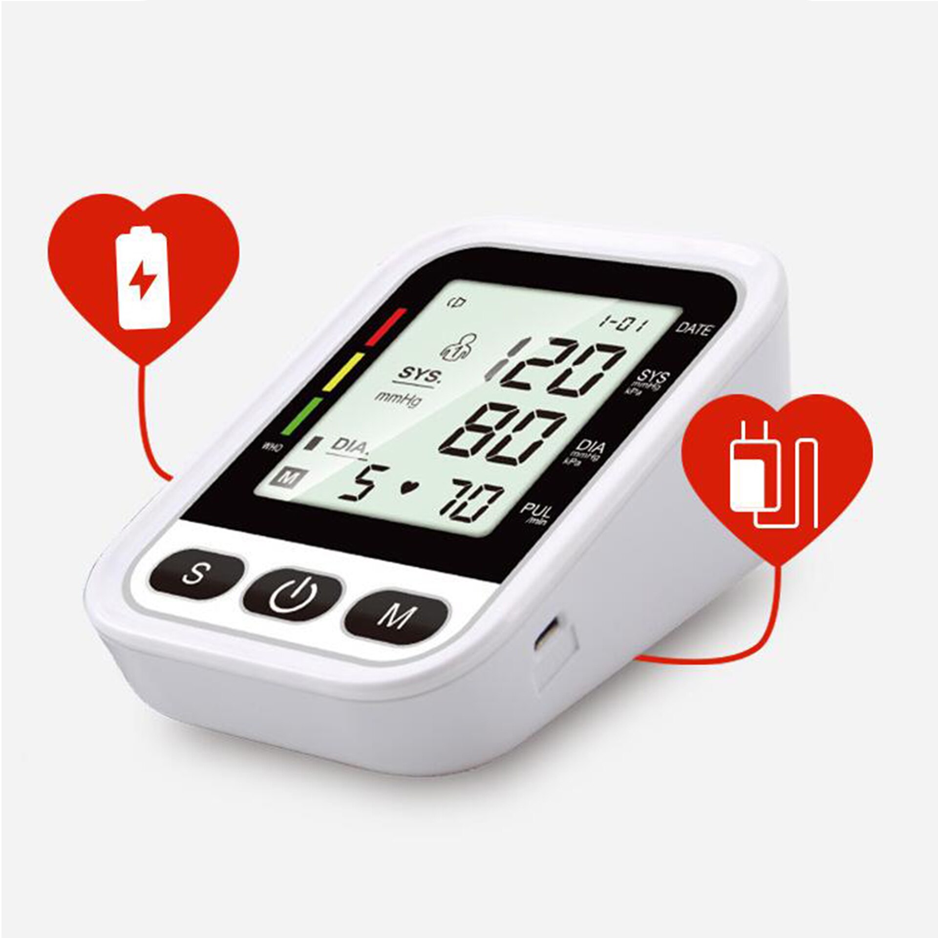 Ouderen Arm Bloeddrukmeter Automatische Intelligente Engels Voice Bloeddrukmeter Groot Scherm Home Health Monitor