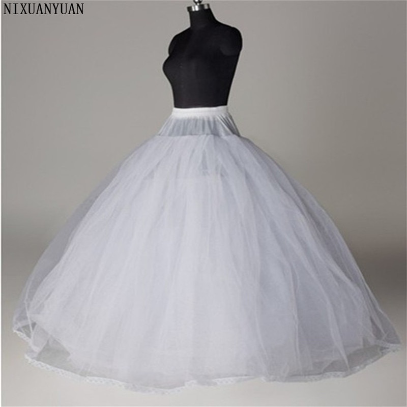 Wedding Petticoat Bridal Wedding Accessories White Petticoat With Hem Lace Appliques Ball Gown Petticoat For Wedding Dress
