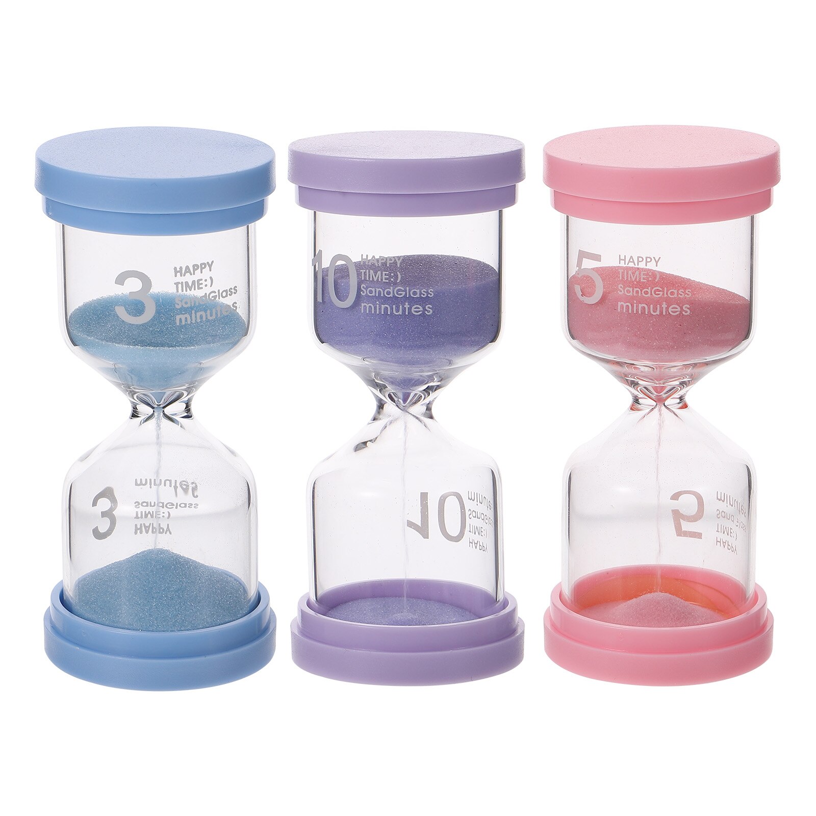 3 Pcs Decorative Beautiful Exquisite Hourglasses Desktop Decorations Timers Practical Novel Unique Sand Clock