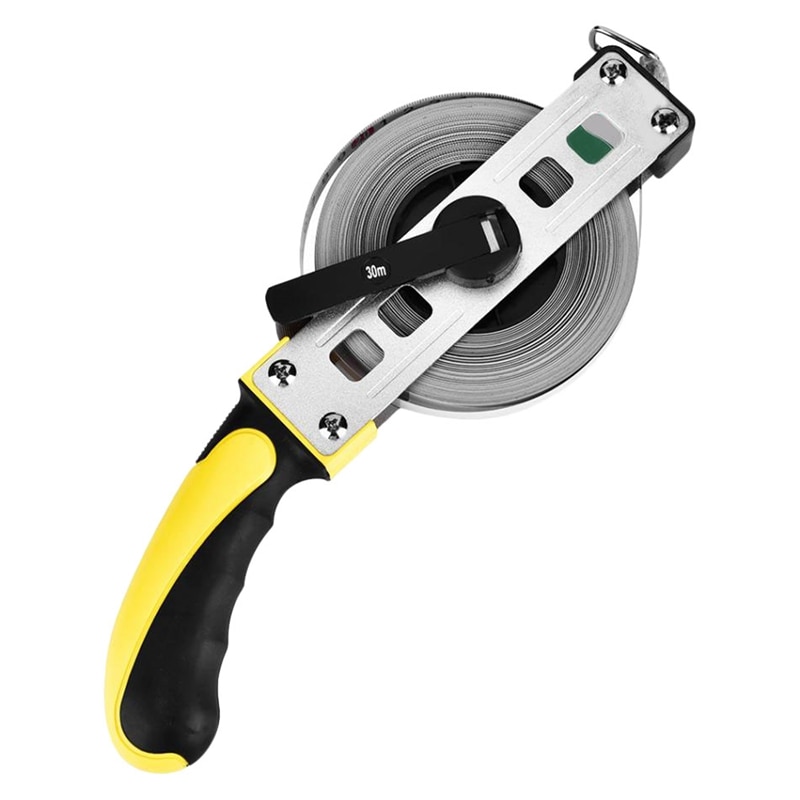 TOPOpen Reel Measuring Tape Frame Long Steel Tape Measure Handle Tool: Default Title