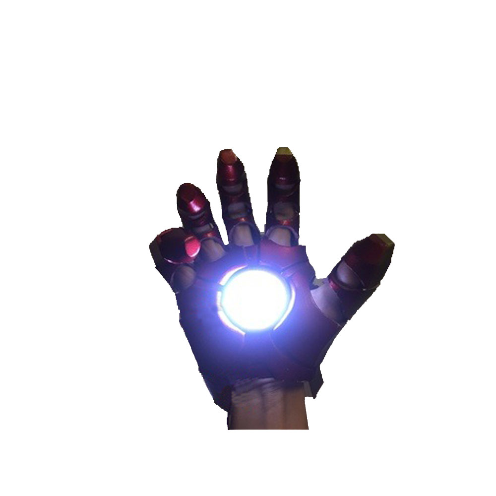Taidacent Iron Man Glove LED Light Up Wearable Palm Light Hand Leds Lamps for Halloween and Cosplay Party 38/32/30mm Diameter