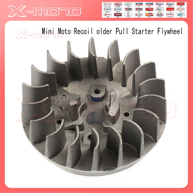 Mini Moto retroceso mayor para volante de motor de arranque para 2 tiempos 47cc 49cc partes del motor de bicicleta de bolsillo chino tierra Quad ATV Crosser