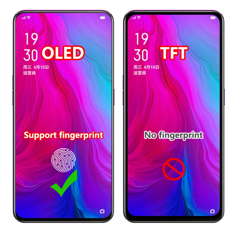 Super AMOLED dla Oppo Reno Wyświetlacz LCD + Zespół digitizera ekranu dotykowego dla Oppo Reno PCAM00 PCAT00 CPH1917 Ekran LCD