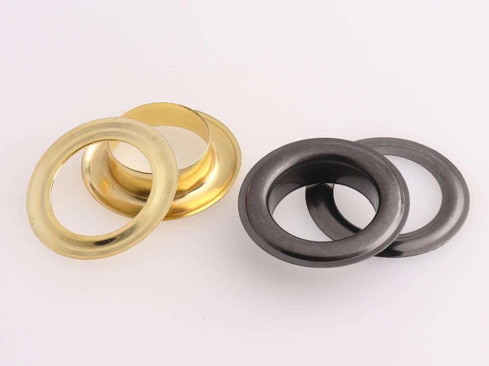Œillets noirs avec rondelle 18mm (trou), œillets ronds de réparation pour vêtements, accessoires de maroquinerie