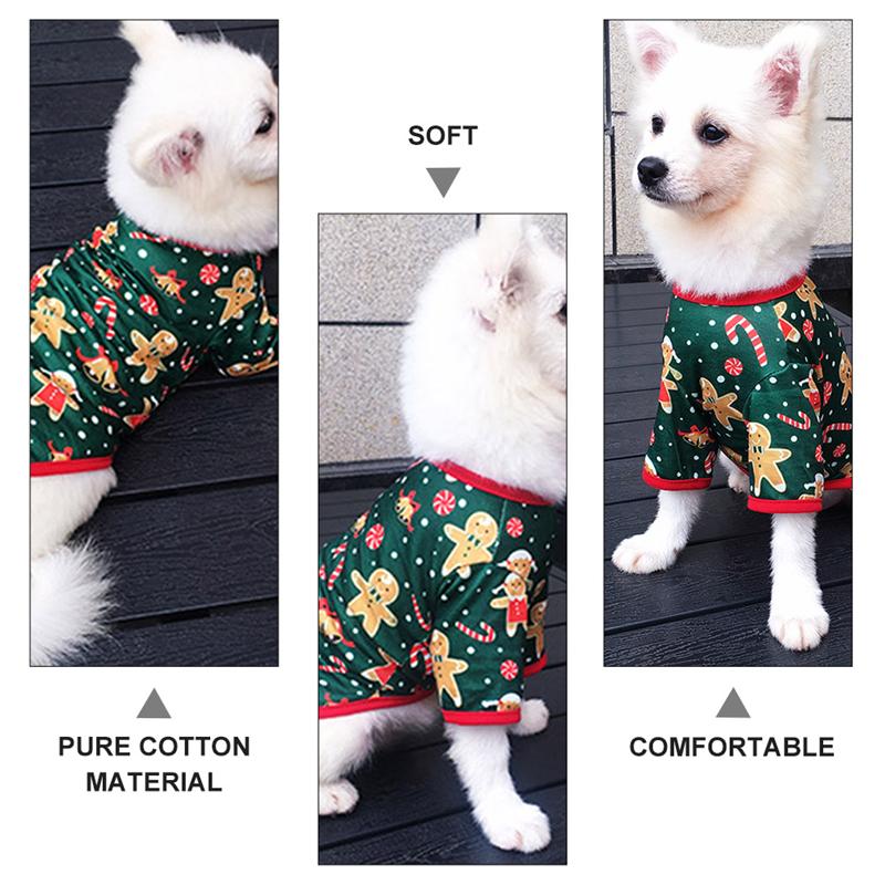 Kæledyr hunde tøj jule julemand snemand honningkager mand mønster kæledyr frakke kæledyr kat hund juletøj yndigt kæledyr outfit