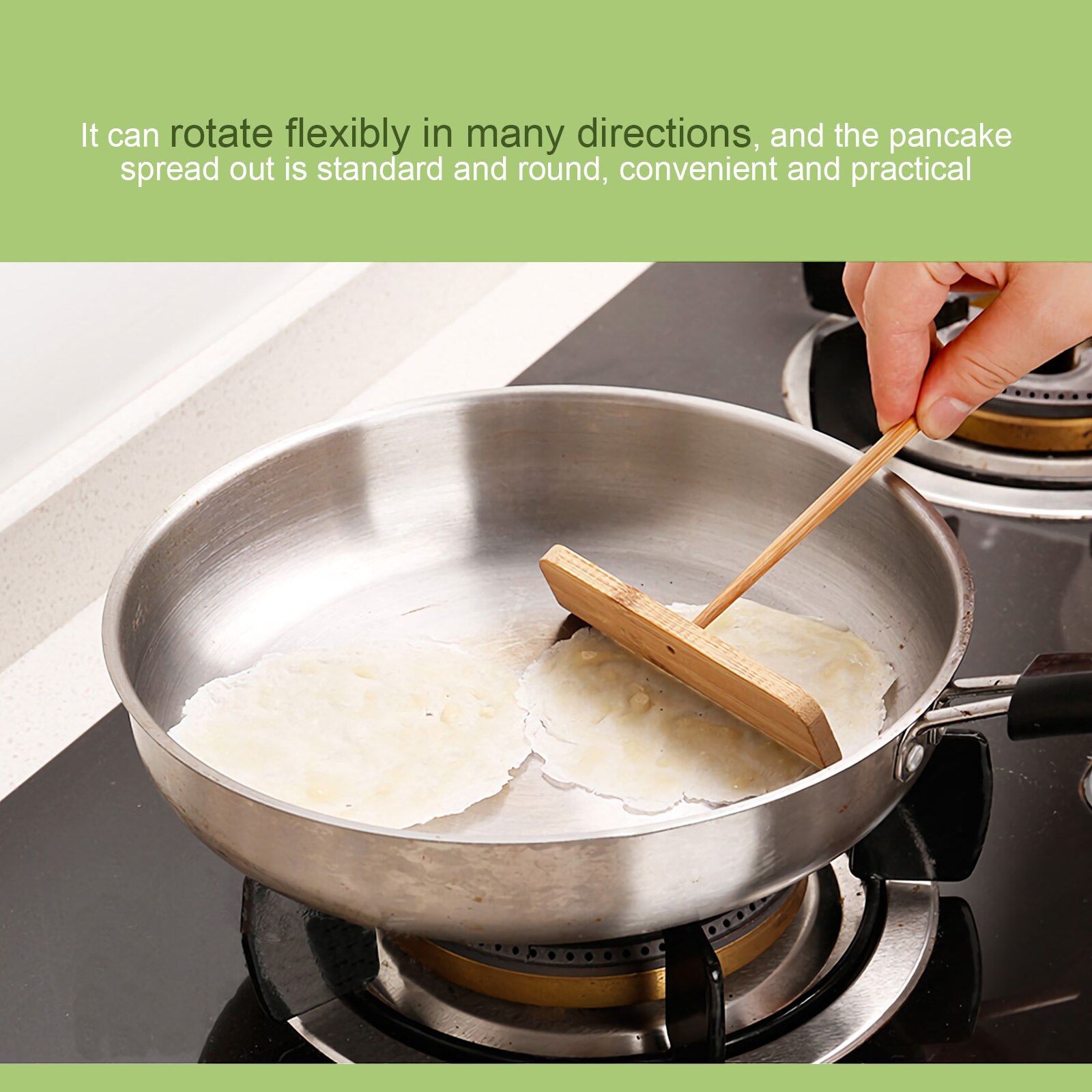 1PC Practical Durable Useful Lightweight T-shaped Pancake Making Rake Tool Kitchen Gadgets