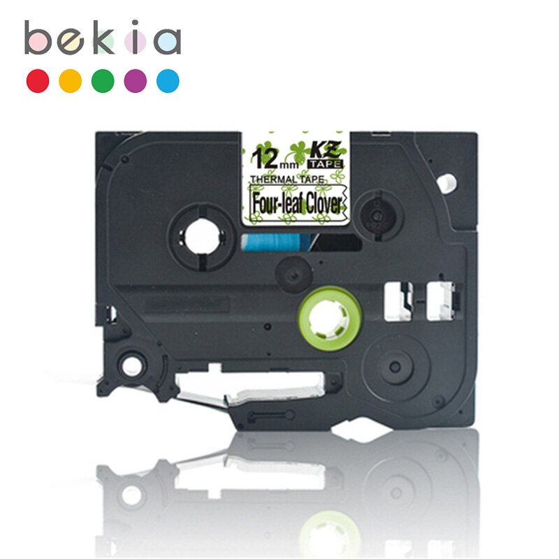 Beautiful patterns compatible laminated tze 131 tze 231 tze 631 12mm tze tape tze -231 tz-231 for brother p-touch printer label tape: Four-leaf clover