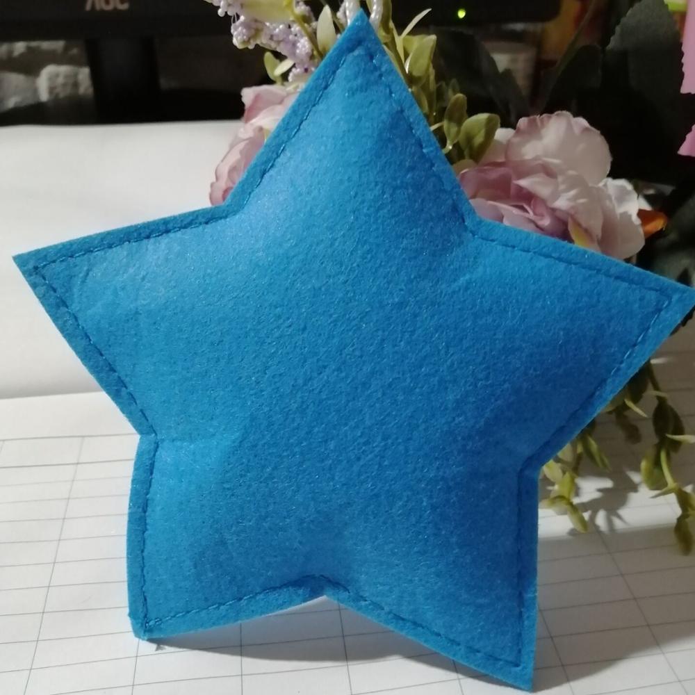 Månesky fin non-woven krans fest hq flagg nydelig barnerom sovesal hengende vegg hotelldekorasjon blå gul hvit