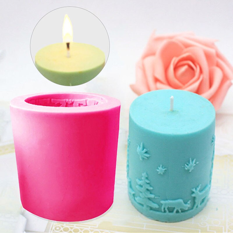 3D Siliconen Zeep Mal Kerstboom Elanden Sneeuw Mallen Fondant Taart Decoreren Gereedschappen Chocolade Candy Bakvorm Klei Ambachten