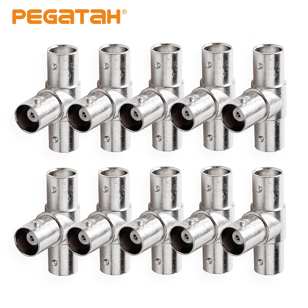 2/5/10pcs JR-B29 Right Angle tee BNC Connector three male connector for CCTV system