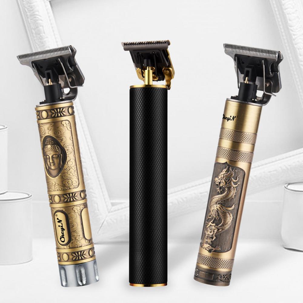 T blad hår trimmer baldheaded outliner 0mm elektrisk hårklippare barbershop carving hår skärmaskin män barn