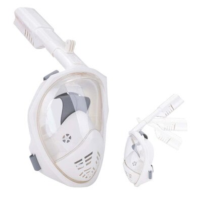 Zwemmen Volledige Gezicht Snorkelen Masker Volwassen Kids Onderwater Scuba Anti Fog Snorkel Duikbril Set Apparatuur: WHITE / S/m