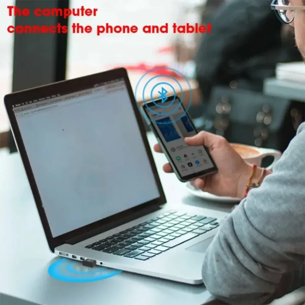 USB Bluetooth 5.3 adattatore trasmettitore ricevitore Bluetooth V5.1 Audio Bluetooth Dongle adattatore USB Wireless per PC Laptop Computer