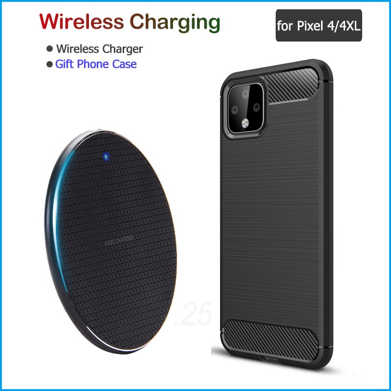 Qi 10W Wireless Charging for Google Pixel 5/4/4 XL Fast Phone Charger Qi Wireless Charger TPU Case for Pixel 5 4 4XL