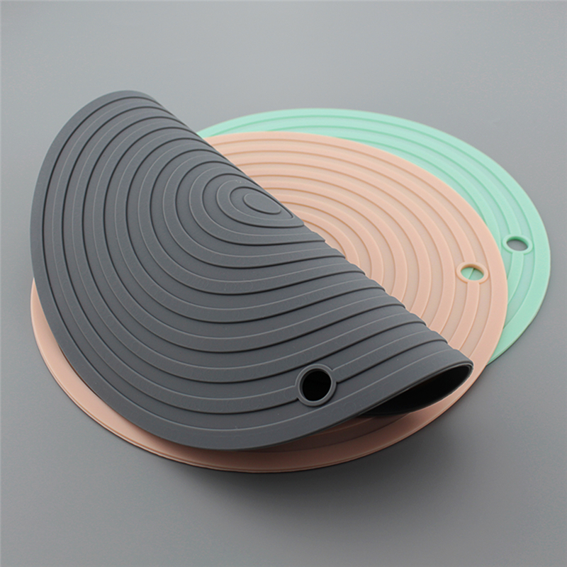 24cm silikone grydelapper fortykket varmebestandig bordskånermåtte coaster bordpude dækkeserviet krukkeåbner cool værktøj overfladebeskyttere