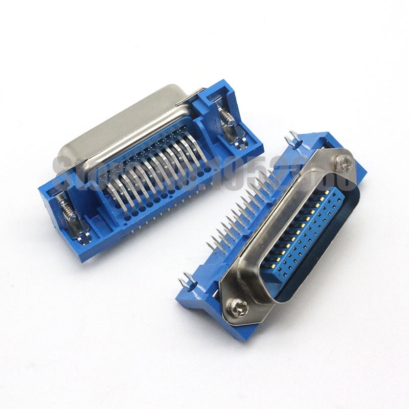 5 uds conector Centronics macho hembra 57 Series 24 pines 90 grados adaptadores de Cable de ordenador tipo DIP PCB