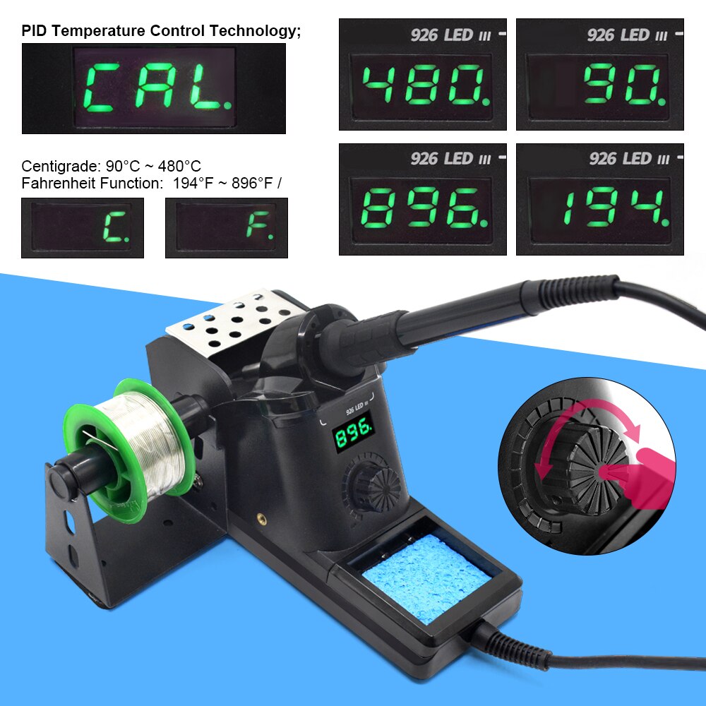 YIHUA 926 LED 60W Soldering Station PID Temperature Control Technology Fahrenheit & Centigrad 896°F/ 480°C for PCB / SMD / SMT