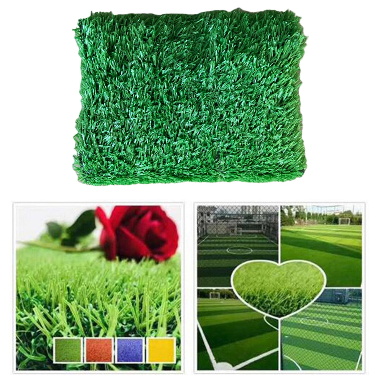 Artificial Grass Turf Garden Green Lawn Kitchen Mat Patio Balcony Carpet: 1x2M