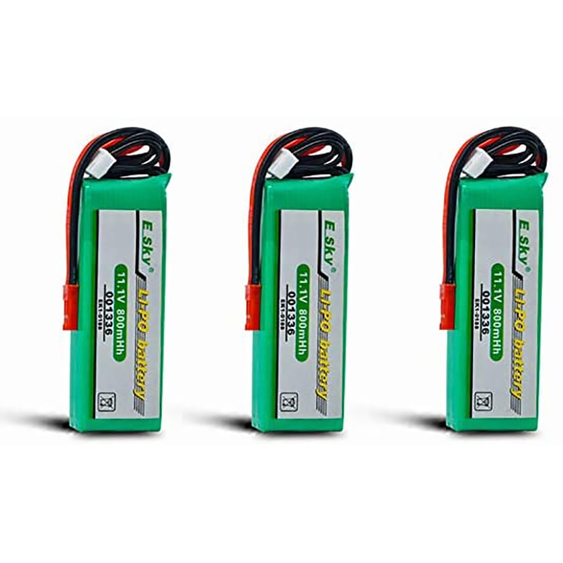 2 pcs 11.1V 800mAh Li-Po Battery for Esky EK1-0188 001336 Big LAMA E020/E515A Helicopter