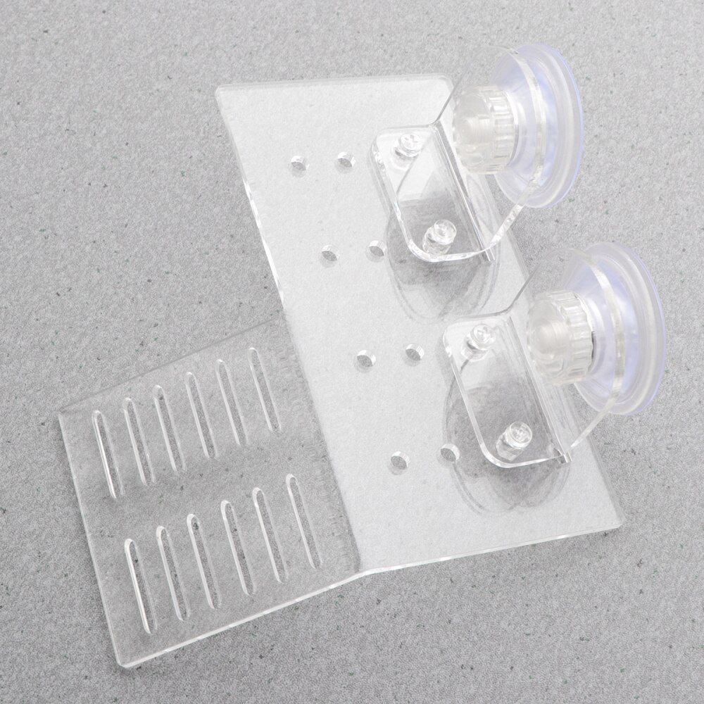 Turtle Dock Basking Platform Floating Turtle Pier with 2 Suction Cups (White) - Size: S