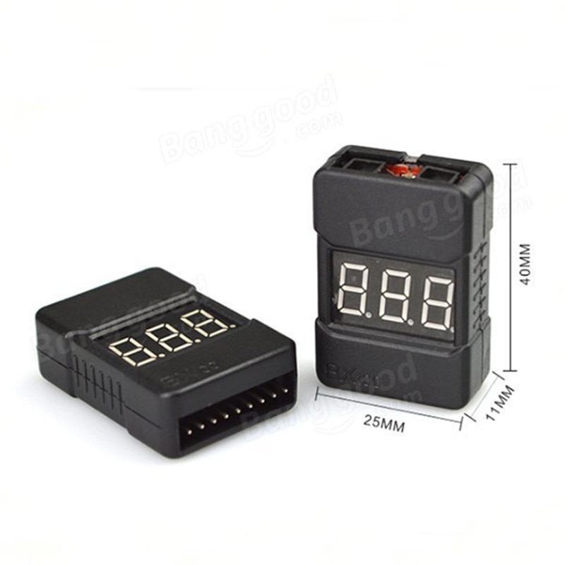 BX100 1-8S Lipo Battery Voltage Tester/Low Voltage Buzzer Alarm/Batterij Voltage Che cker met dual Speakers