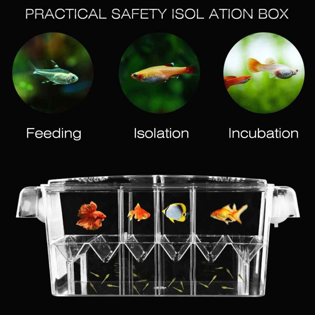 Aquarium Fish Breeding Box Fry Tank Hatchery Baby Trap Guppy Breeding Breeder