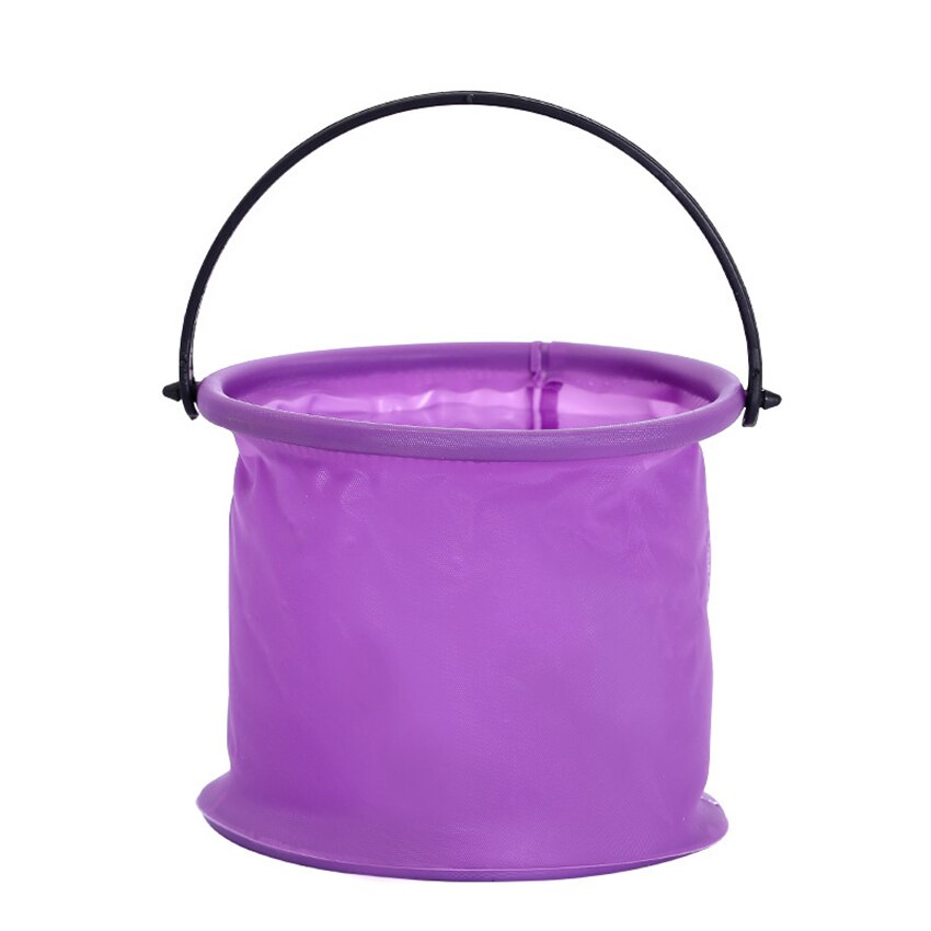 Hoge Capaciteit Opvouwbare Plastic Schilderij Borstel Wassen Emmer Wassen Pen Vat Student Tekening Penselenbakje Voor School Art Tool: Paars