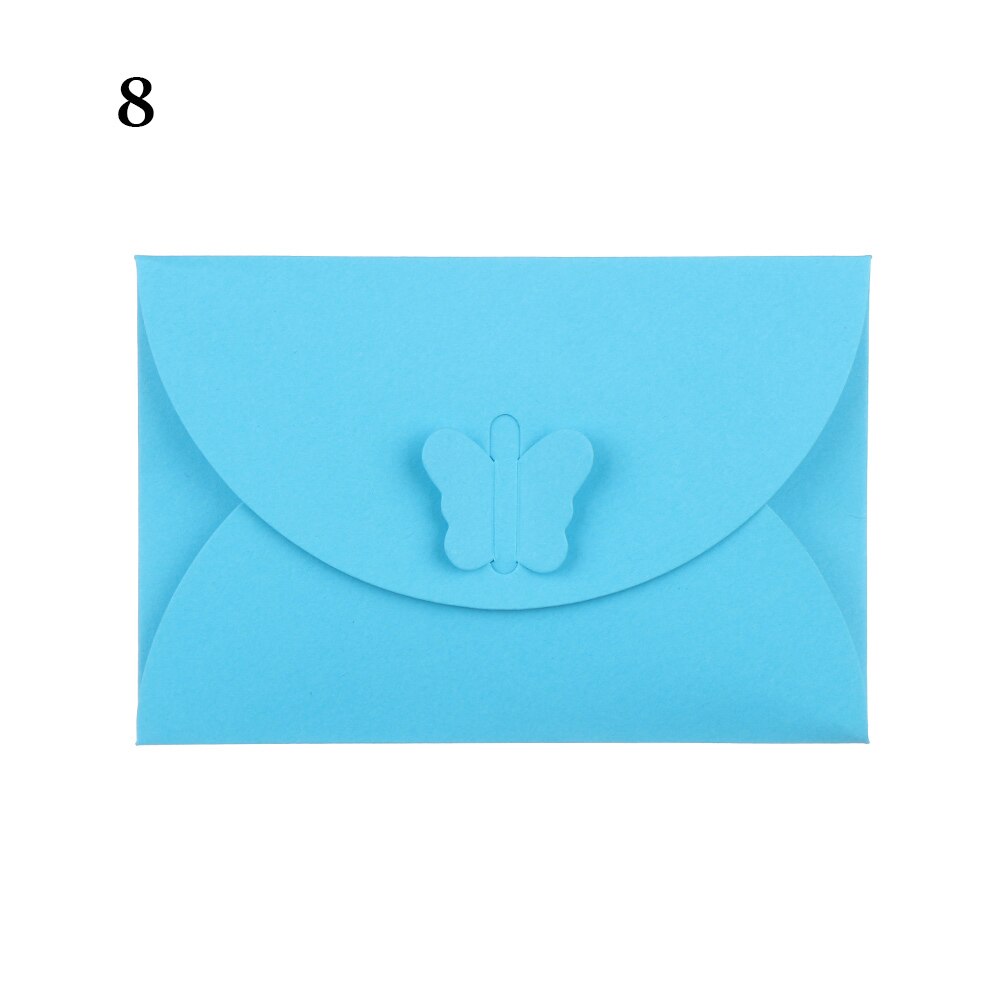 5PCs Mini Farfalla Colorata Busta Sacchetto di Carta Kraft Fibbia Perla di Carta Tessera di Cancelleria Per Ufficio Scuola Forniture
