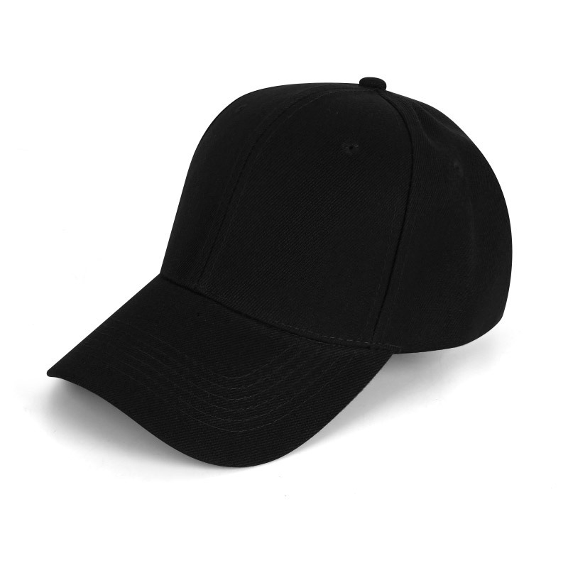 Baseball Cap For Men Women Summer Hat Solid Color Velcro Adjustable Unisex Spring Shade Hip Hop Men Baseball Cap Black White: black