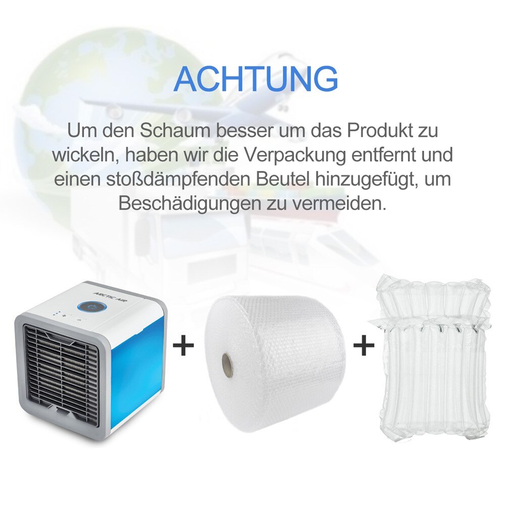 Mini ar condicionado portátil, ventilador de ar condicionado usb portátil 7 cores com led ventilador resfriador de ar ventilador recarregável para escritório quarto